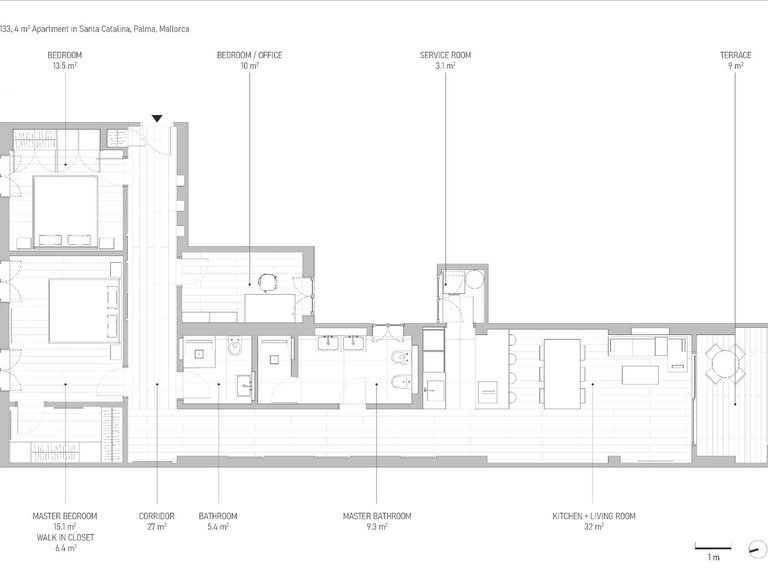 Completely refurbished brand new flat with terrace and parking. , Palma de Mallorca, Baleares 21