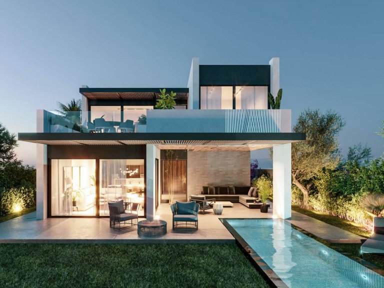 VILLA NEUVE À PROXIMITÉ DES TERRAINS DE GOLF À VENDRE SUR LE NEW GOLDEN MILE, ESTEPONA 2