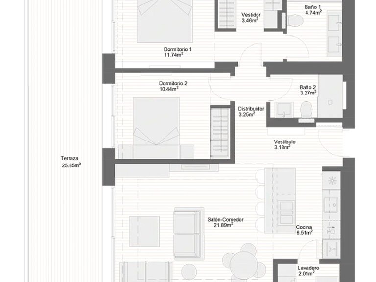 Brand New Apartment fully furnished READY TO MOVE IN, 100 m from the SEA. Fuengirola 26