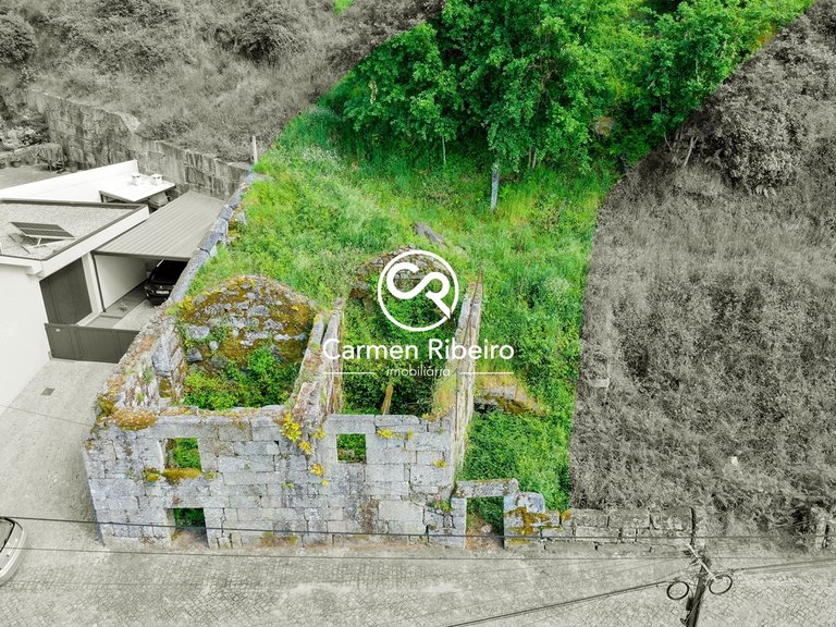 Ruina em pedra para restauro com 330m2 de terreno com projeto em Antime Silvares São Clemente FAFE 14
