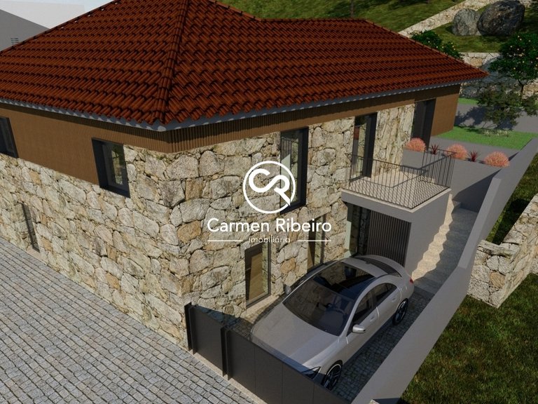 Ruina em pedra para restauro com 330m2 de terreno com projeto em Antime Silvares São Clemente FAFE 5