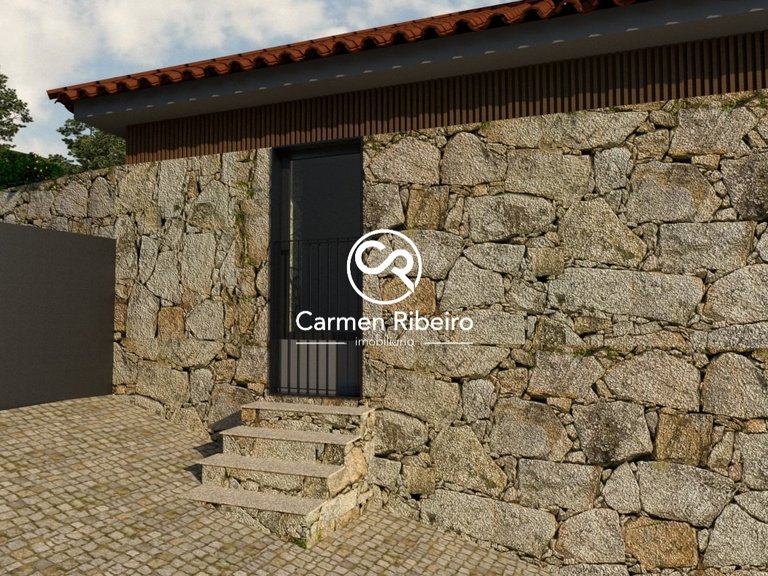 Ruina em pedra para restauro com 330m2 de terreno com projeto em Antime Silvares São Clemente FAFE 3