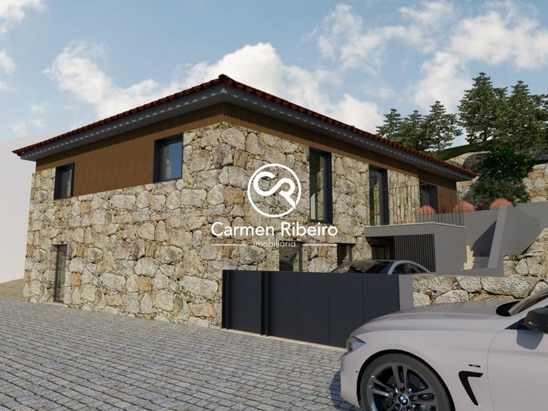 Ruina em pedra para restauro com 330m2 de terreno com projeto em Antime Silvares São Clemente FAFE 6