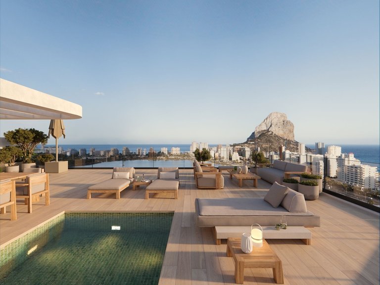 Modernos apartamentos y áticos en Calpe con piscina, gimnasio y solárium 3
