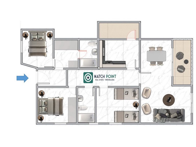 RIGHT ON THE HEART OF THE TOWN; APARTMENT WITH GARAGE INCLUDED 40