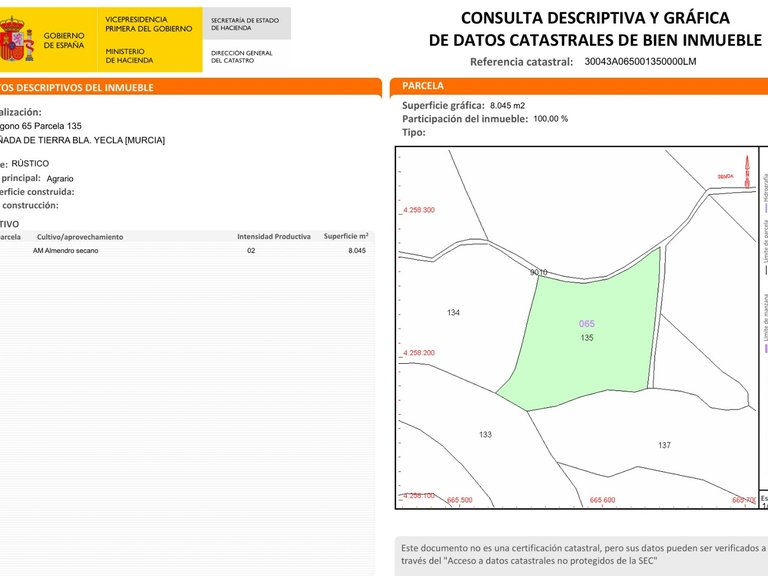 Plot for Sale in Raspay, Murcia 3